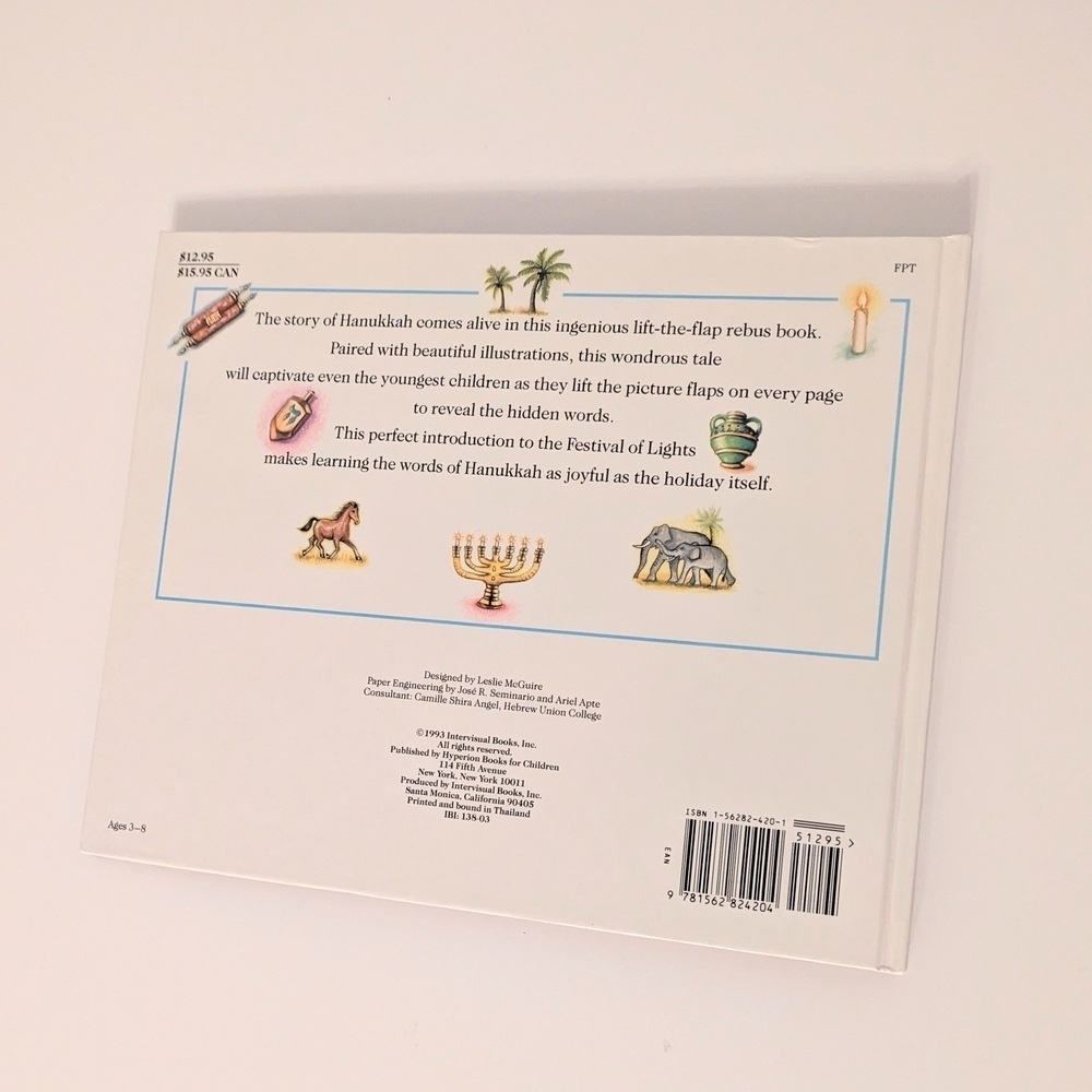 The Story of Hanukkah Children's Hardcover Book/Story Lift-the-Flap Rebus Book - Picture 2 of 10